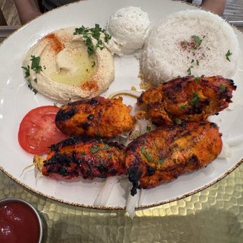 Amardeen Cafe - Chicken Kebab Entree - Mediterranean Near Me - San Diego, California