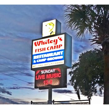 Whiteys Fish Camp - a sign for a restaurant - Seafood Near Me - Fleming Island, Florida