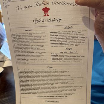 Franco's Italian Restaurant - Menu 8/31/25 - Italian Near Me - Cypress, California