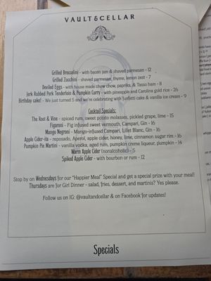 Menu photo 2 Vault & Cellar Middletown, VA Menu photo 2 Vault & Cellar Middletown, VA