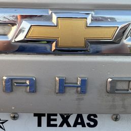 Lots of dirt and grime around the around the letters.