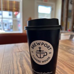 a cup of coffee on a table