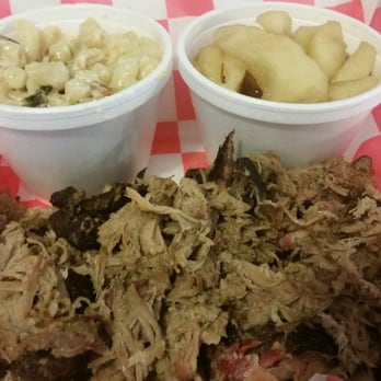 Lucille's BBQ - To Go - Pulled Pork with drunken apples and mac n cheese - American Near Me - Fort Wayne, Indiana