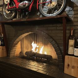 Cafe Veloce - Seated by the fireplace