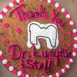 A cookie cake I brought to thank Dr. Lumpkin and her staff. Yes, they are THAT good!!! A cookie cake I brought to thank Dr. Lumpkin and her staff. Yes, they are THAT good!!!