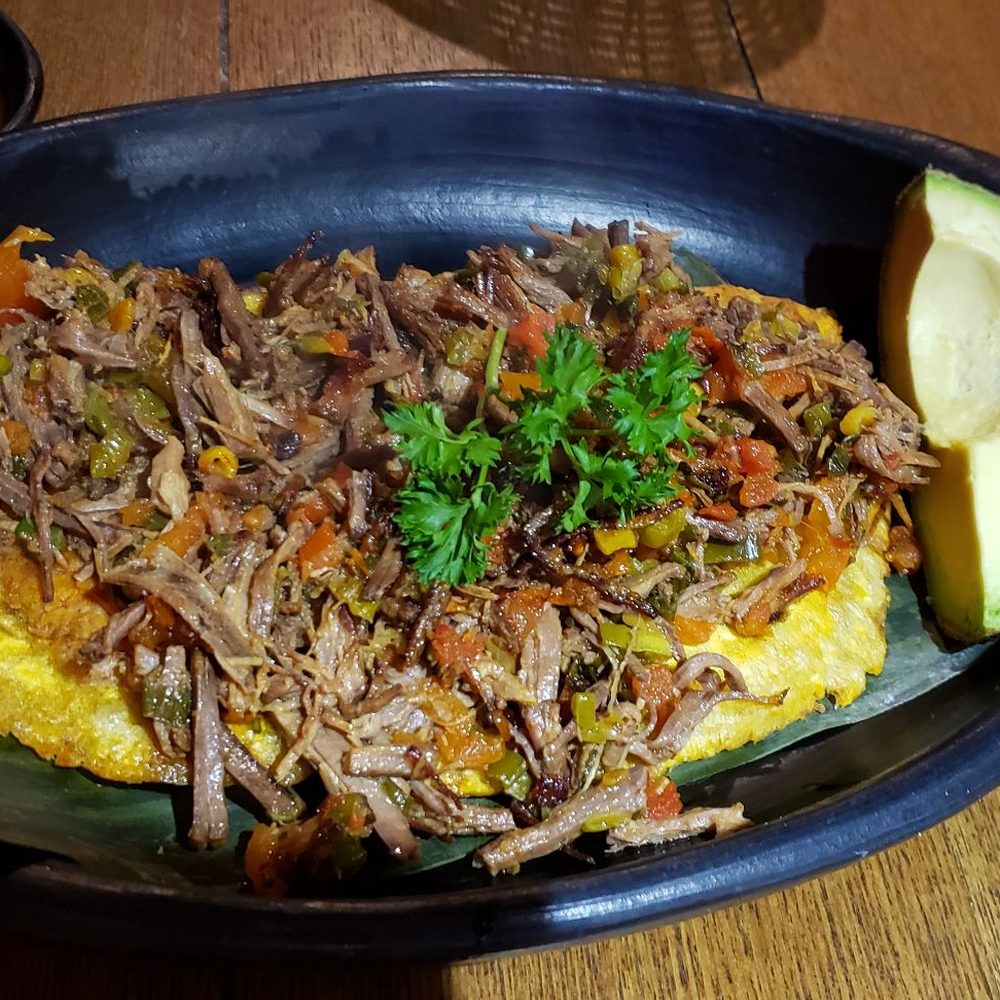 The Toston - Toston with pulled beef! Super yummy! - Colombian Near Me - Markham, Ontario