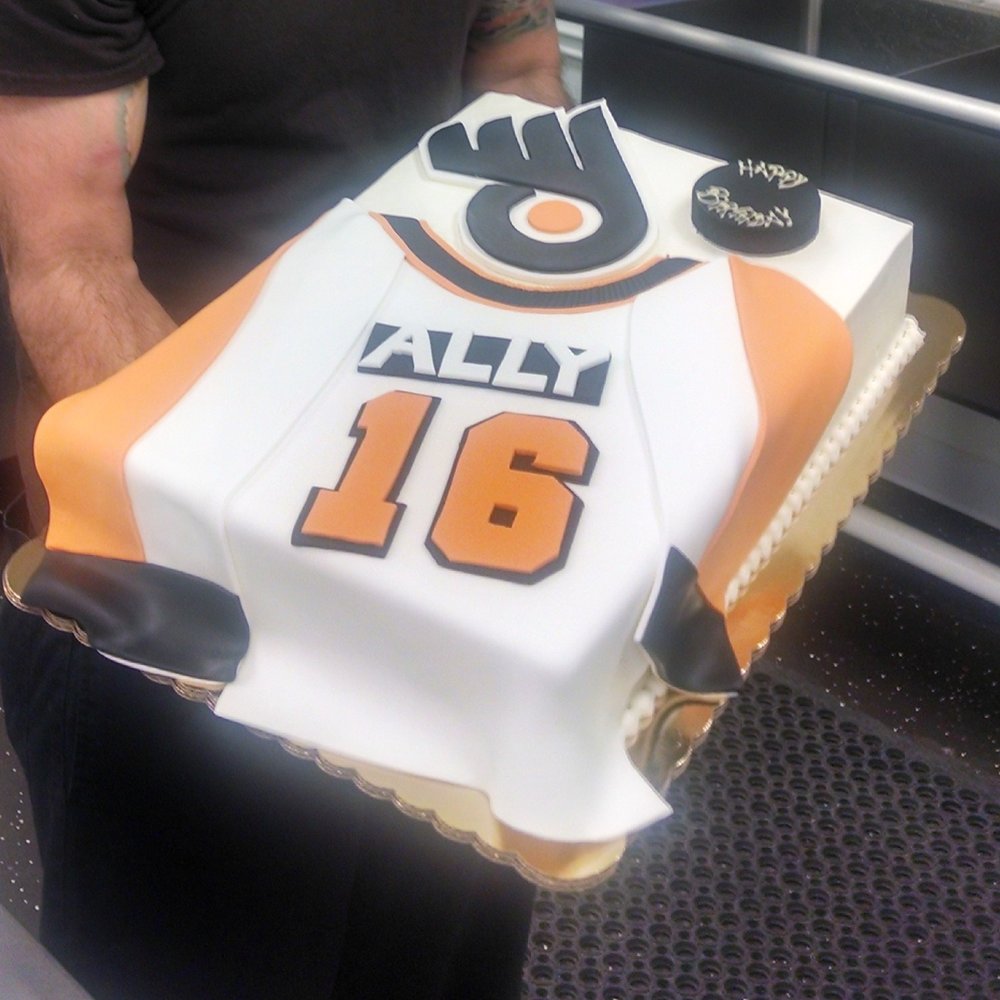 Dolce Patisserie - The cake Alan made for my daughters 16th birthday. Alan and her share a love for the Flyers and yummy cake. - Desserts Near Me - Hellertown, Pennsylvania Dolce Patisserie - The cake Alan made for my daughters 16th birthday. Alan and her share a love for the Flyers and yummy cake. - Desserts Near Me - Hellertown, Pennsylvania