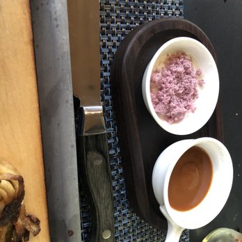 ARLO - Argentinian steak sauce with red wine infused salt - New American Near Me - San Diego, California ARLO - Argentinian steak sauce with red wine infused salt - New American Near Me - San Diego, California