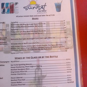 Sunset Grille - Cocktails 5/15/24 - Seafood Near Me - Pensacola, Florida Sunset Grille - Cocktails 5/15/24 - Seafood Near Me - Pensacola, Florida