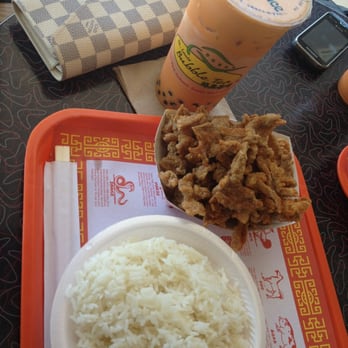 St. Louis Bubble Tea - Spicy chicken with a side order of white rice and a Thai iced tea with boba to drink :) - Bubble Tea Near Me - Saint Louis, Missouri St. Louis Bubble Tea - Spicy chicken with a side order of white rice and a Thai iced tea with boba to drink :) - Bubble Tea Near Me - Saint Louis, Missouri