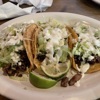 Tapatios - Carne Asada Taco: lettuce/sour cream only. Everything tasted fresh, warm, and flavorful. Best tacos I've had in Madison so far? - Mexican Near Me - Fitchburg, Wisconsin