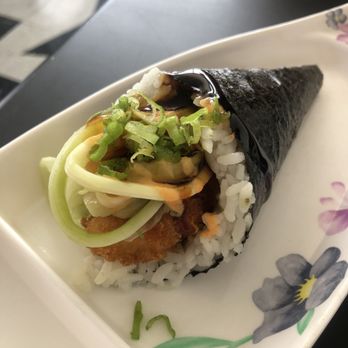 Vegan Castle - Vegan Shrimp Tempura Hand Roll - Vegan Near Me - Long Beach, California Vegan Castle - Vegan Shrimp Tempura Hand Roll - Vegan Near Me - Long Beach, California