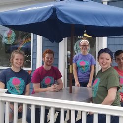 Spencer's Ice Cream - Staff is friendly & helpful, offering free taste samples.