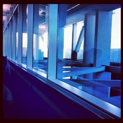 J Willard Marriott Library - 3rd floor windows while lounging in the awesome big chairs.