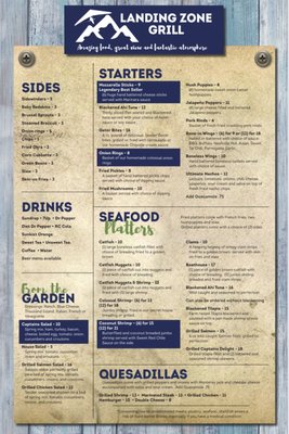Menu photo 2 Landing Zone Grill Whitwell, TN