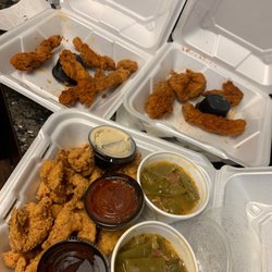 Ordered the 2 fire mouth wings & seafood combo w/ red beans and rice&hush puppies , beans . I am livid.