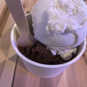 Black Rock Dessert - Monthly flavor of pina colada, with regular flavor double chocolate - Desserts Near Me - Reno, Nevada Black Rock Dessert - Monthly flavor of pina colada, with regular flavor double chocolate - Desserts Near Me - Reno, Nevada