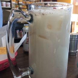 Horchata in a huge mug Horchata in a huge mug