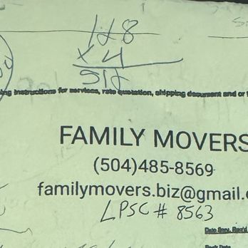 Family Movers - $600 5 hours and a broken TV - Movers Near Me - New Orleans , Louisiana Family Movers - $600 5 hours and a broken TV - Movers Near Me - New Orleans , Louisiana