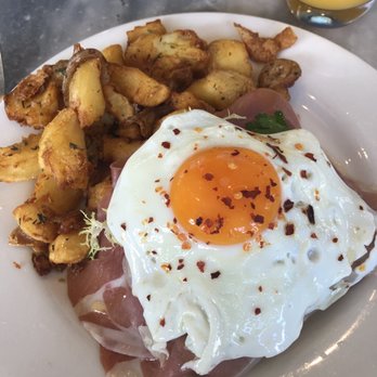 Plow - Prosciutto Toast with crispy fried potatoes - Breakfast & Brunch Near Me - San Francisco, California Plow - Prosciutto Toast with crispy fried potatoes - Breakfast & Brunch Near Me - San Francisco, California