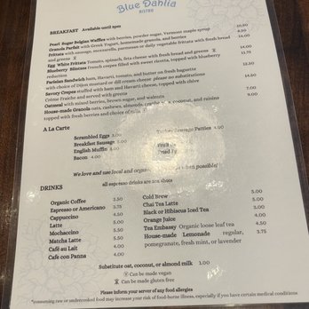 Blue Dahlia Bistro - Menu - Modern European Near Me - San Marcos, Texas
