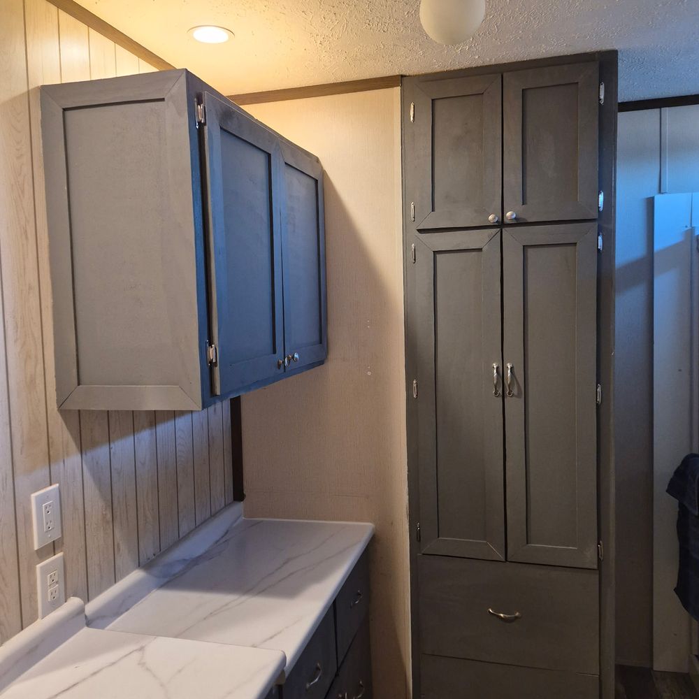 Calebs Customs - BATHROOM VANITY & LINEN CLOSET - Painters Near Me - Foley, Alabama Calebs Customs - BATHROOM VANITY & LINEN CLOSET - Painters Near Me - Foley, Alabama