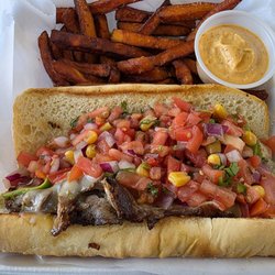 Mid Town Pub - Baja Philly with sweet potato fries