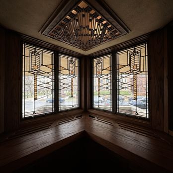 Frederick C Robie House - One of two prow-like ends of the living room - Landmarks & Historical Buildings Near Me - Chicago, Illinois