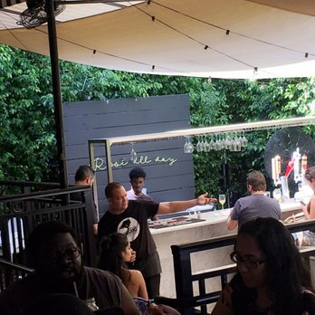 Morgans Restaurant - " Rosé all day " outdoor patio (packed) - New American Near Me - Miami, Florida