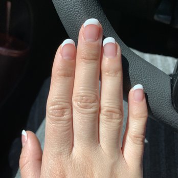 Sassy Nails - Right hand French tip gel - Nail Salons Near Me - Tustin, California Sassy Nails - Right hand French tip gel - Nail Salons Near Me - Tustin, California