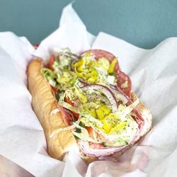 OJ's Submarines - The Italian ~ ham, cotto salami, mortadella, capo lolI, cheese well layered and seasoned perfectly