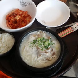 Mami Best Food - Seoleongtang! It's an ox bone soup - milky off-white broth with noodle and pieces of meat in it
