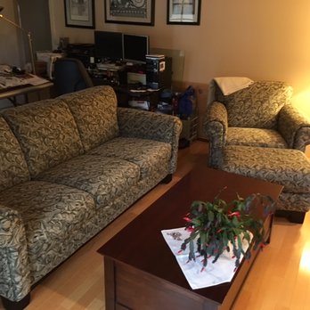 Designer's Choice Upholstery - This is the Couch Chair and Ottoman that Paul reupholstered - Furniture Reupholstery Near Me - Everett, Washington