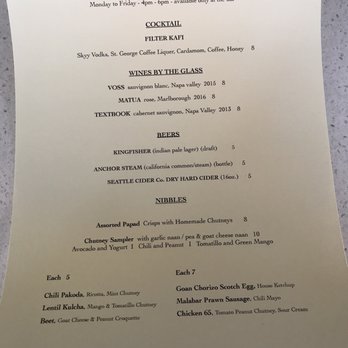 ROOH - Happy hour menu - Indian Near Me - San Francisco, California ROOH - Happy hour menu - Indian Near Me - San Francisco, California