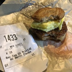 McDonald's - Bacon egg McGriddle as receipt attached said. Where's the bacon? Clearly it has sausage!!