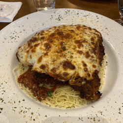 The Local Dining and Spirits - Chicken parmigiana over Angel hair. Not over sauced and cooked well.