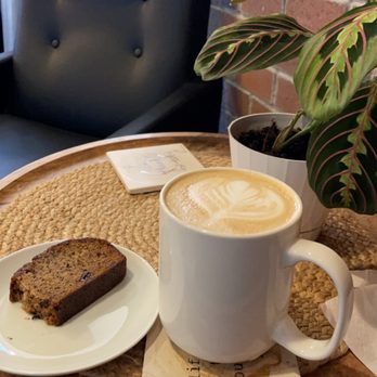 Anecdote Coffee - Caramel latte & chocolate chip banana bread - Coffee & Tea Near Me - Indianapolis, Indiana