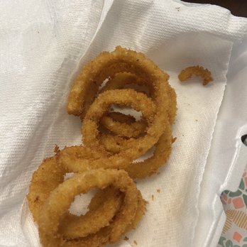 County Road Burger - The $5 side of onion rings. We received 7. - Burgers Near Me - Denton, Texas