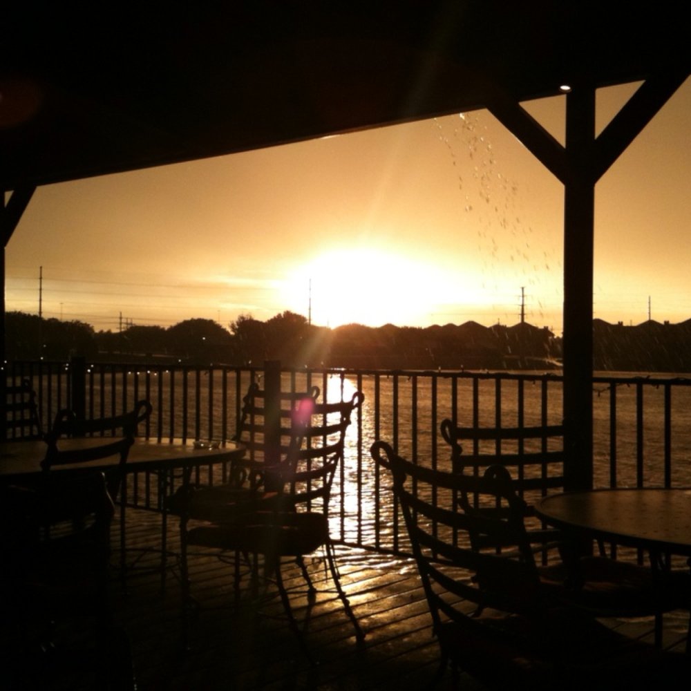 Sunset on the patio Sunset on the patio