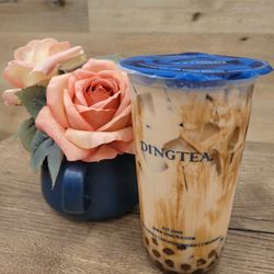 Ding Tea Hollywood - Brown sugar Boba milk tea 50% sweet. I prefer the signature milk tea more