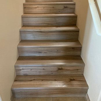 Luigi's Tile & Stone - Vinyl installed on stairs. - Flooring Near Me - Albuquerque, New Mexico