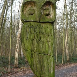 Le site Ornithologique des Cinq-Tailles - Des sculptures réalisées dans des souches d'arbre
