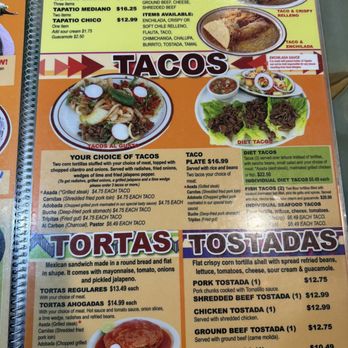 El Tapatio - Menu - Mexican Near Me - Page, Arizona El Tapatio - Menu - Mexican Near Me - Page, Arizona