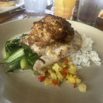 Monkeypod Kitchen by Merriman - Organic Macadamia Nut Crusted Mahi Mahi - New American Near Me - Kihei, Hawaii Monkeypod Kitchen by Merriman - Organic Macadamia Nut Crusted Mahi Mahi - New American Near Me - Kihei, Hawaii