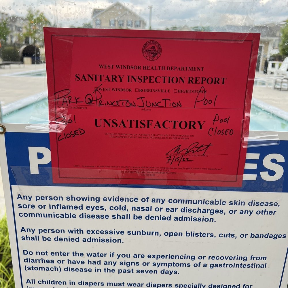 Pool closed by health inspector