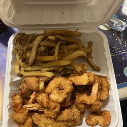 Captain Peter's Seafood - Perch Special - puppies, perch, fries & shrimp