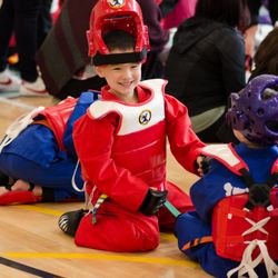 Bruce McCorry's Martial Arts Academy - Chilling with a friend at 2019 tournament