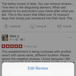 Paradise Cove Resort - The review below claims they "can't" remove the reviews. Lies. It's one of the owners trying to save their pathetic and demonic business.