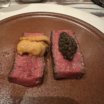bōm - Tenderloin with caviar and uni - Korean Near Me - New York, New York bōm - Tenderloin with caviar and uni - Korean Near Me - New York, New York