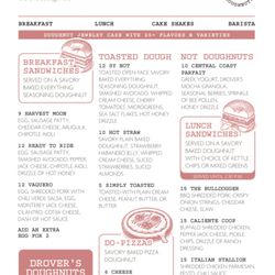 Drover’s Doughnuts - Menu